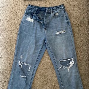 pacsun distressed blue jeans